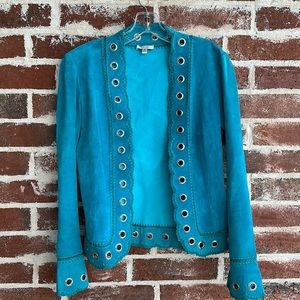 Cache leather blazer